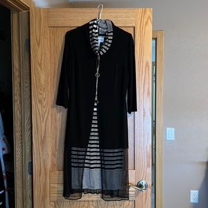 Joseph Ribkoff dress. Black and oatmeal. Size 10